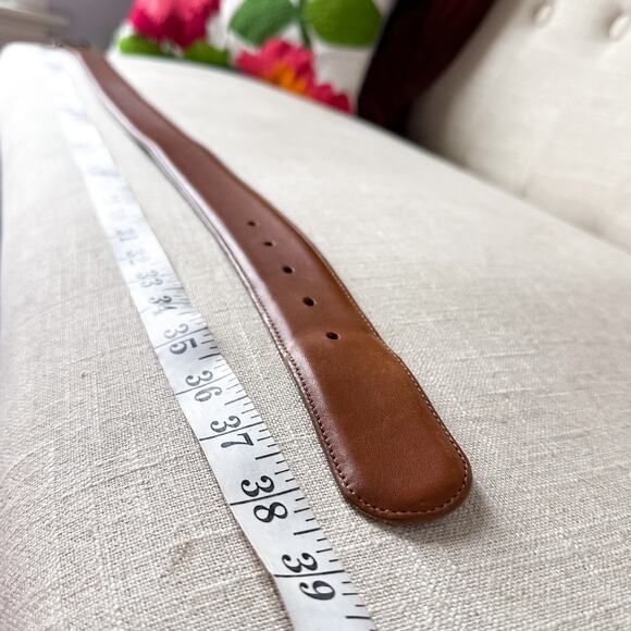 Vintage British Tan Wide Coach Belt Size Large - Picture 9 of 10